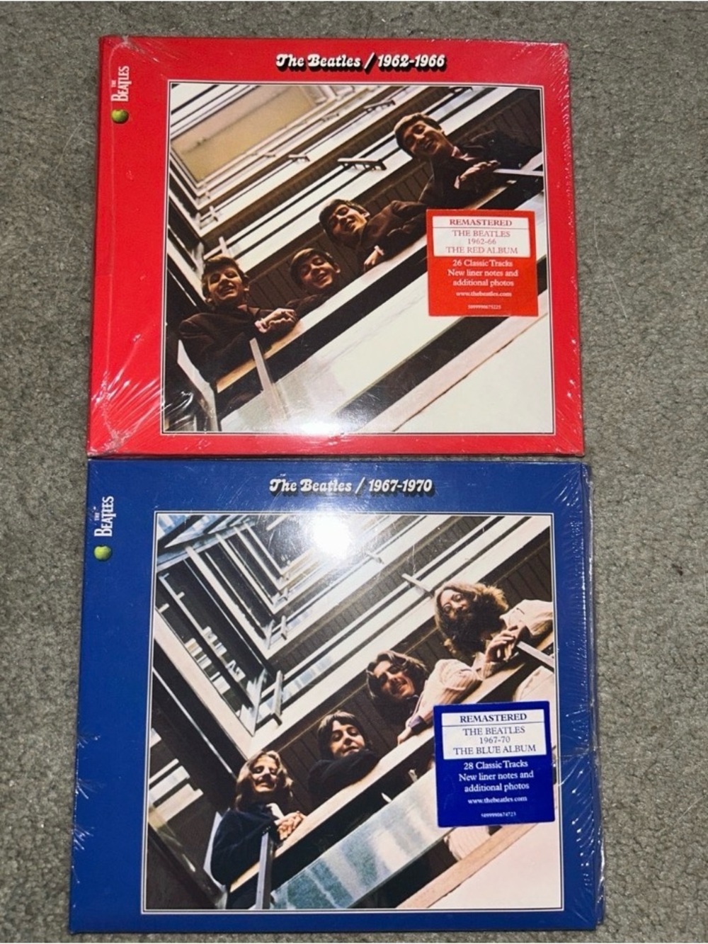 The Beatles 1962-1966 & 1967-1970 Wall Art - Red and Blue Covers